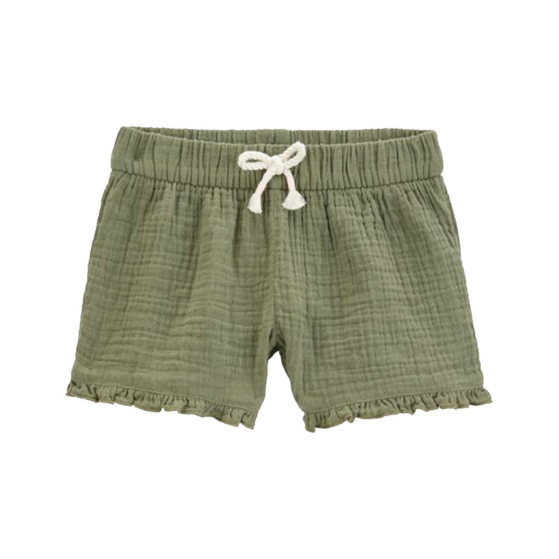 Short en Gaze &agrave; Volants Fille Carter's - Vert